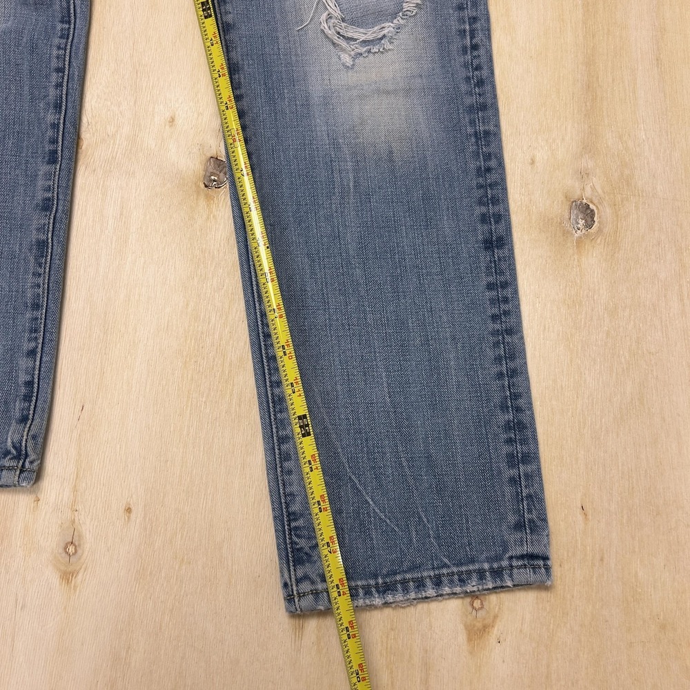 American Eagle Outfitters Jeans Mens 30x30 Medium Wash Denim Straight Distressed - Picture 10 of 11